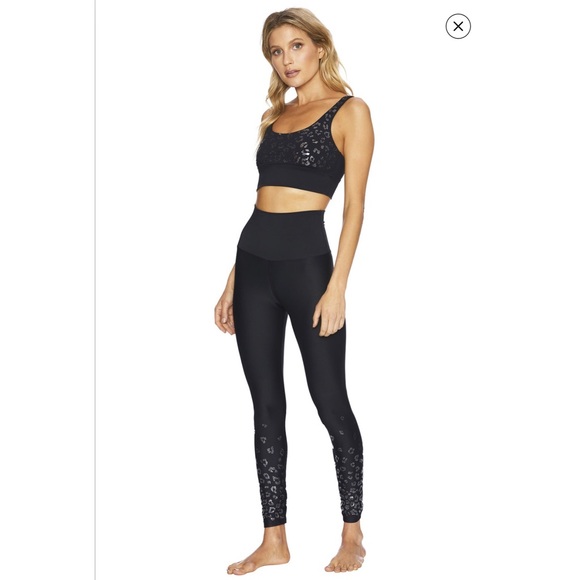 Beach Riot Pants - Beach Riot Piper Legging Black Leopard